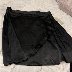 Black wrap skirt